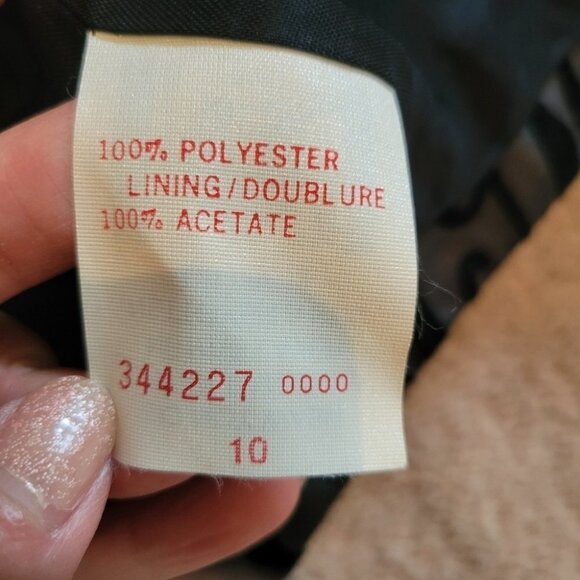 Koret 80s vintage velvet floral  trim crop jacket blazer black 10 - Picture 7 of 7